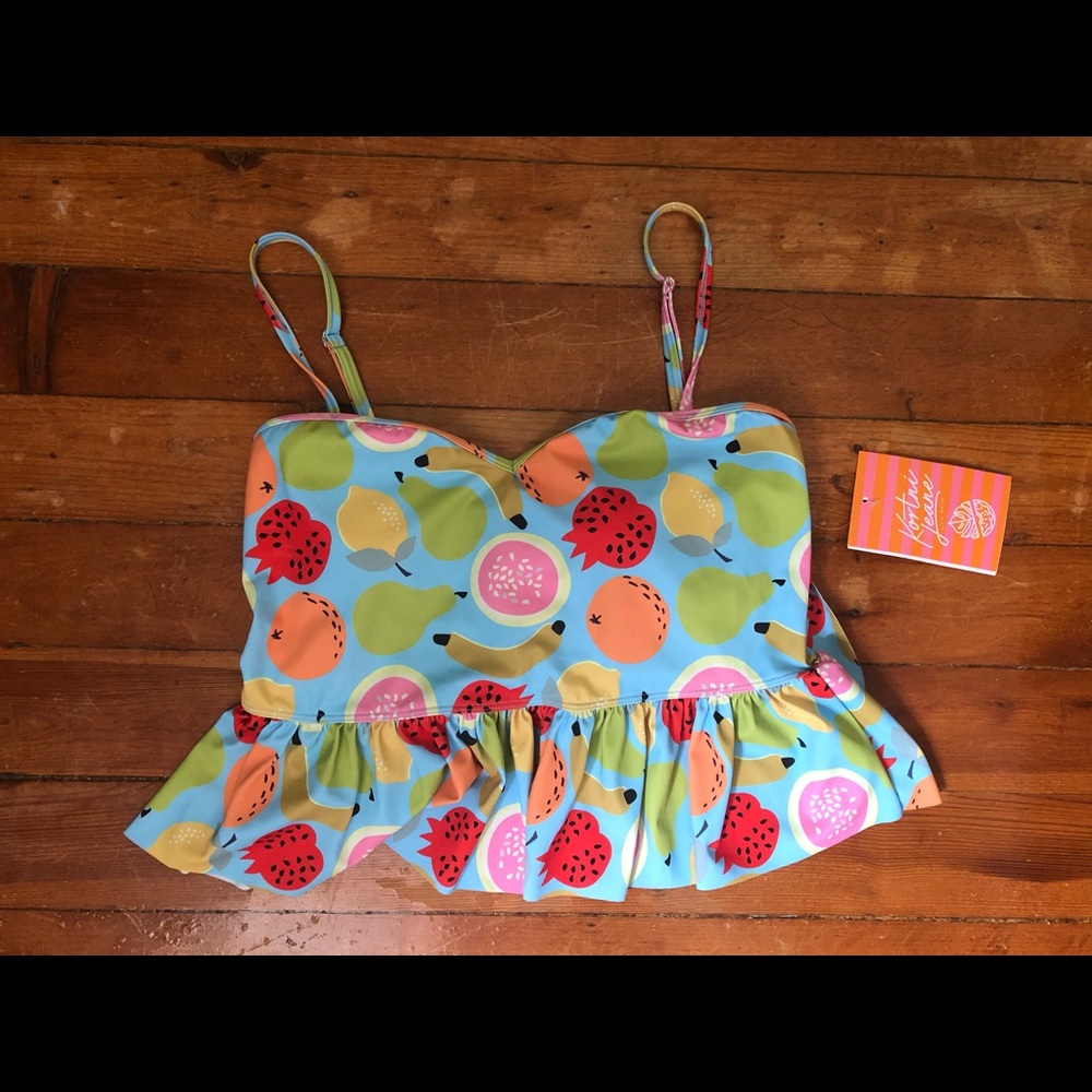 Kortni Jeane Fruit Salad Sweetheart Peplum